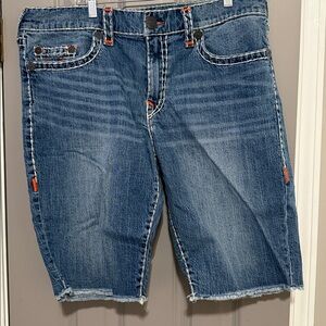 True Religion Relaxed Straight Denim Shorts